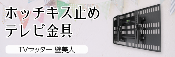 ホッチキスで壁掛け 賃貸住宅にも最適 TVセッター×壁美人